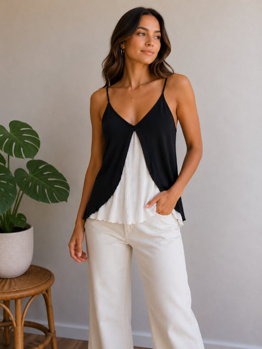 Black and white Ella Moss tank